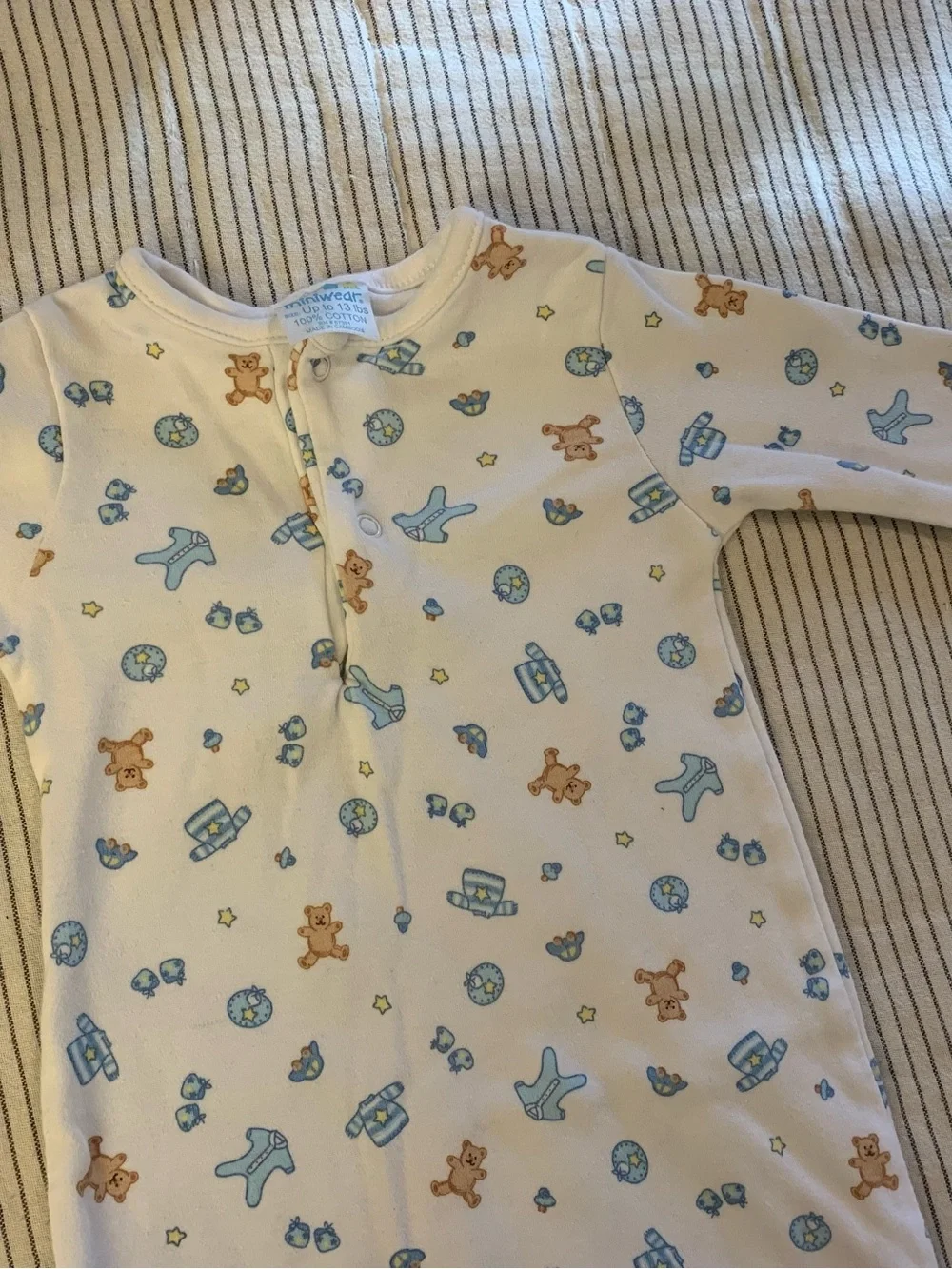 Vintage 100% Cotton Baby Onesie